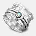 1 Pcs Casual Fashion Moon Star Creative Turnable Zircon Ring