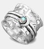 1 Pcs Casual Fashion Moon Star Creative Turnable Zircon Ring