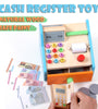 Wooden Cash Register Shop Grocery Checkout Play Game Learn Education Toys for Kids Perfect Gift