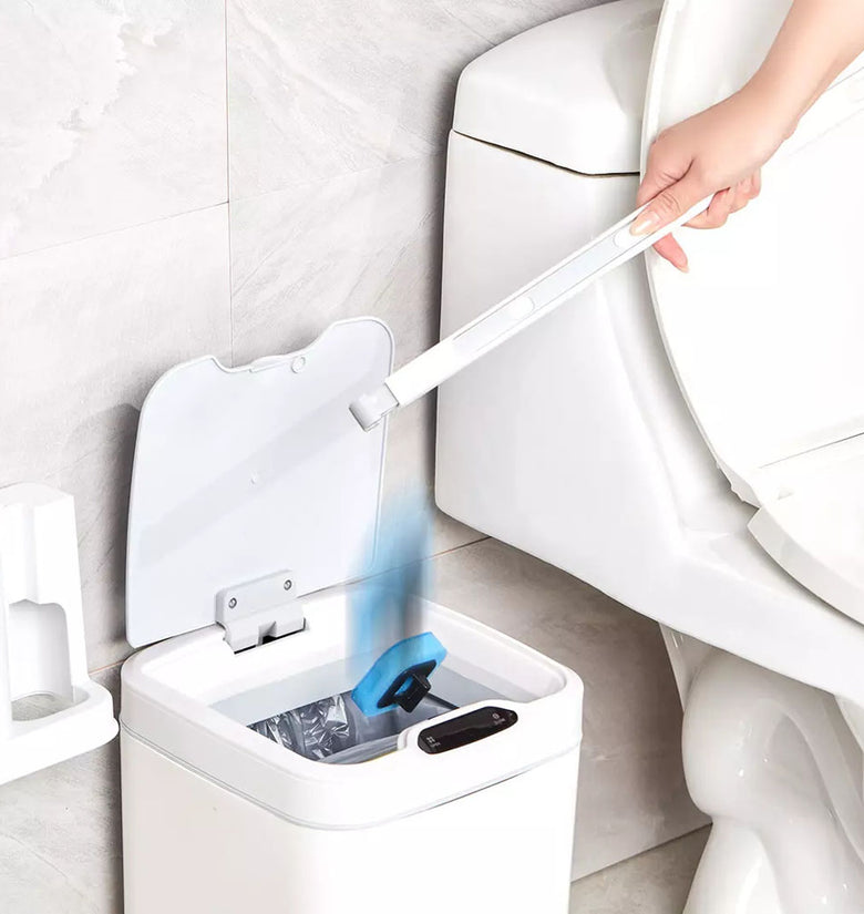QUANGE Disposable Toilet Brush Set 99% Anti-bacteria Rate Toilet Cleaning System Kit With 10 Replacement Heads