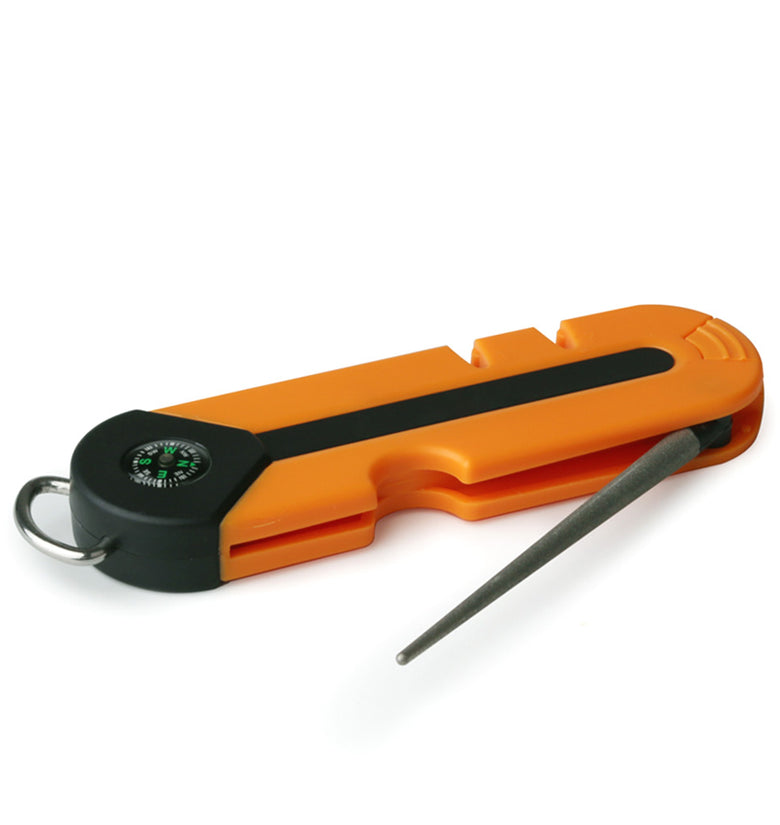 Minleaf TY1808 Kitchen Portable Multi-Function Compass Whistl Sharpener Diamond Tapered Sharpening Tools Sharpen Stone