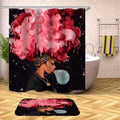 African Girl Bathroom Shower Curtain Soft Non-slip Bathroom Carpets Rugs Bath Mat Toilet Seat Cover