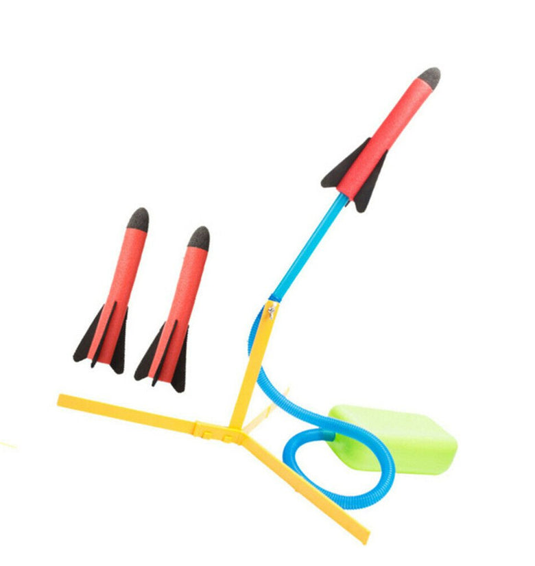 Children Educational Puzzle Toy EVA Foam Rocket Launcher Pedal Rocket Model Toy Launch Rocket Funny Toy Gift for Kids