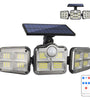 Solar Lights Outdoor Motion Sensor Flood Lights With Remote 3 Light Mode Led Solar Security Wall Lights