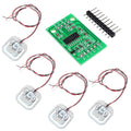 4pcs DIY 50KG Body Load Cell Weight Strain Sensor Resistance With HX711 AD Module