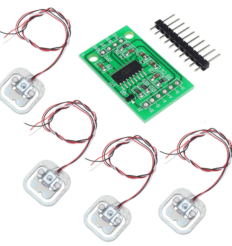 4pcs DIY 50KG Body Load Cell Weight Strain Sensor Resistance With HX711 AD Module