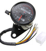 Universal Motorcycle Dual LED Backlight Signal Odometer Mileage Speedometer Gauge