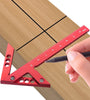 Aluminum Center Finder Woodworking Square 45/90 Degree Metric/Imperial Right Angle Line Gauge Durable Scribe Carpenter Ruler