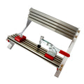 Adjustable Spline Jig for Table Saw & Router Table Silver Aluminum Alloy Material 1/2in-16in Project Size Compatibility with 4 Molded Flip Stops for Precise Joinery and Smooth Operation
