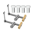 19mm/20mm 2PCS Woodworking Desktop Clip with 4 PCS Dog Holes Stop Fast Fixed Dog Hole Clip Clamp Brass Stainless Steel Fixture Vise Benches Joinery Carpenter Tool