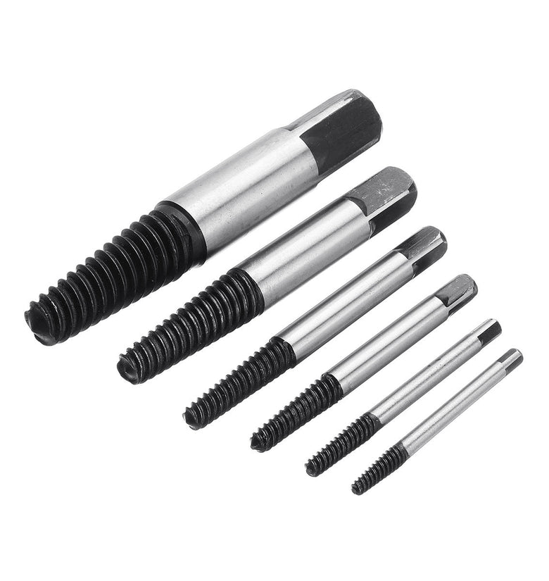 6pcs Damaged Screw Extractor Set Easy Out Broken Nut Screw Bolt Remover Kit