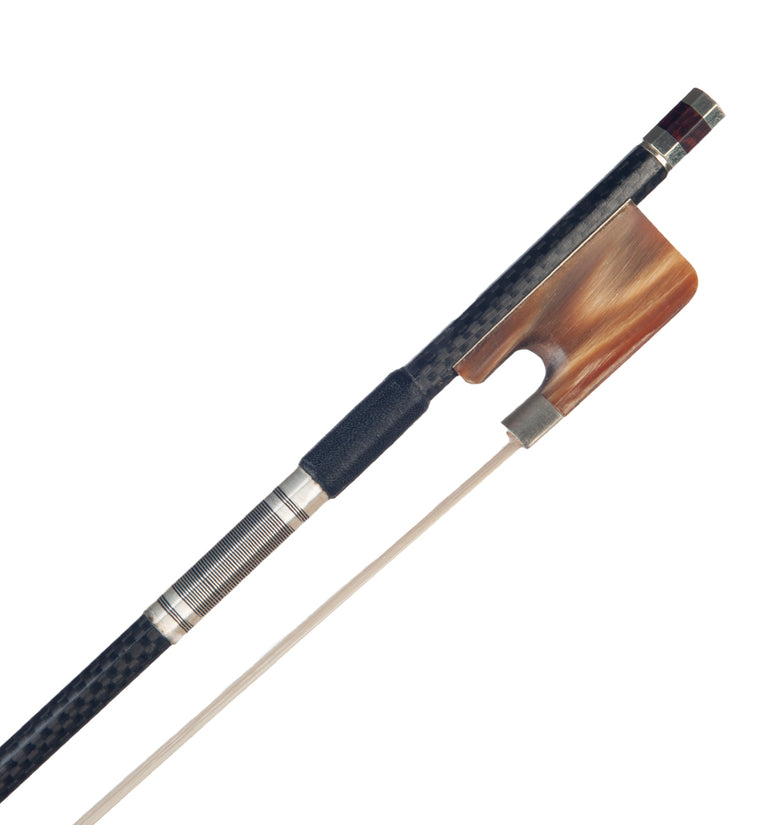 NAOMI Advanced Carbon Fiber 16'' Viola Bow Grid Carbon Fiber Stick Natural Horsehair W/ Ox Horn Frog Durable Use