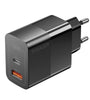 [GaN Tech] ESSAGER ES-CD29 33W 2-Port USB PD Charger USB-A+Type-C PD3.0 QC3.0 Fast Charging Wall Charger Adapter EU Plug for iPhone 13 14 14Pro 14Pro Max for Huawei Mate50 for Samsung Galaxy S23 for Oppo Reno9 for Xiaomi 13pro