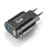 [GaN Tech] USLION 65W 2-Port USB PD Charger 33W USB-C PD+33W QC3.0 PD3.0 FCP AFC Fast Charging Wall Charger Adapter EU Plug for iPhone 12 13 14 14Pro for Huawei Mate50 for Samsung Galaxy S23 for Oppo Reno9