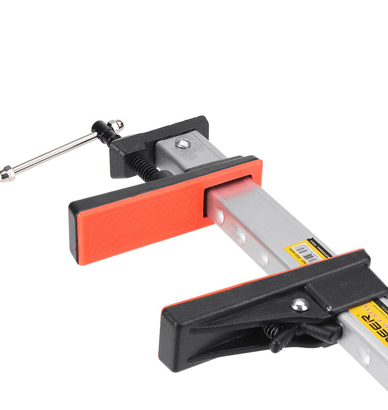 0.6-1.5m Woodworking F-Type Clamp Aluminum Alloy Pressure Plate Jigsaw Clamp Fast Adjustable Fixed Clamp Woodworking Clamp