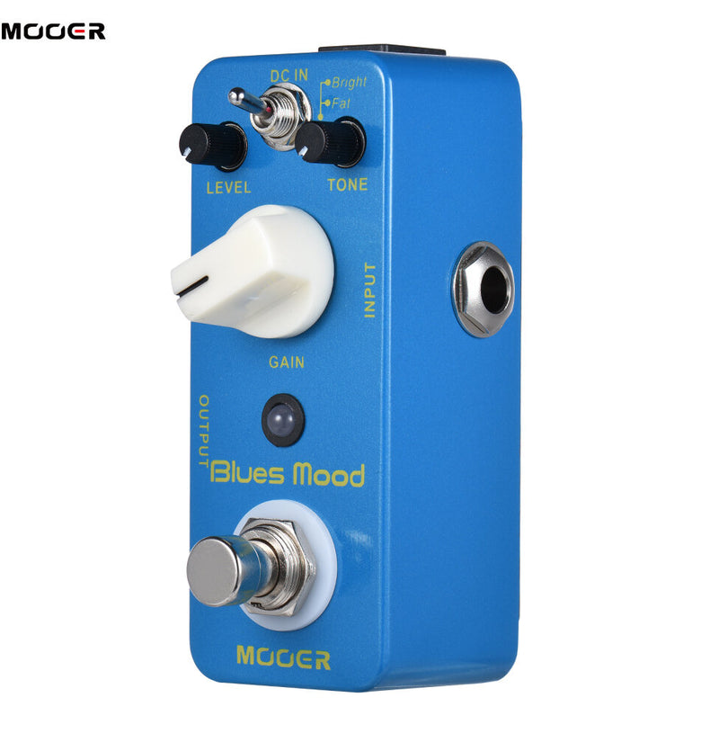 MOOER MBD2 Blue Mood Guitar Pedal Blues Style Overdrive Guitar Effect Pedal 2 Modes(Bright/Fat) True Bypass Full Metal Shell