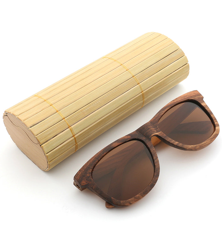 Zebra Wood UV400 Outdoor Polarized Sunglasses Handmade Retro Cycling Sunglasses For Men Women