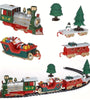 22pcs Train Toy Electric Christmas Theme Dreamy Music Track Set Children Environmental Protection Trains Toys Gifts