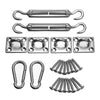 24Pcs Sun Shade Sail Accessories Kit for Rectangle or Square Shade Sail Replacement Fitting Tools