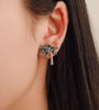African Coconut Tree Earring Necklace Set Rhinestone Tropical Style Jewelry Set For Women