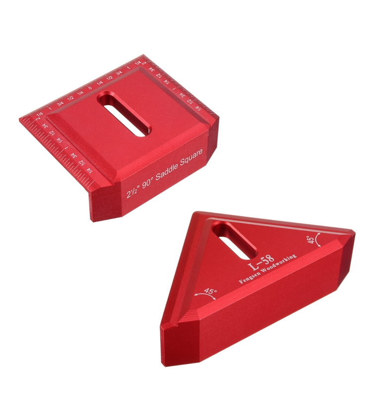 Aluminum Alloy 45/90 Degree Scribing Ruler Saddle Square Woodworking Measuring Marking T Ruler Bend Ruler