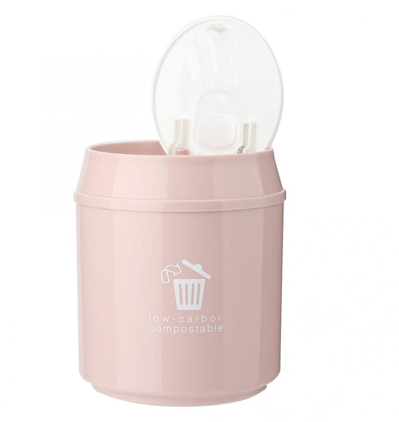 Plastic Small Waste Bin Cute Mini Trash Can Desktop Trash Basket Table Home Office Trash Can Dustbin Sundries Barrel Box