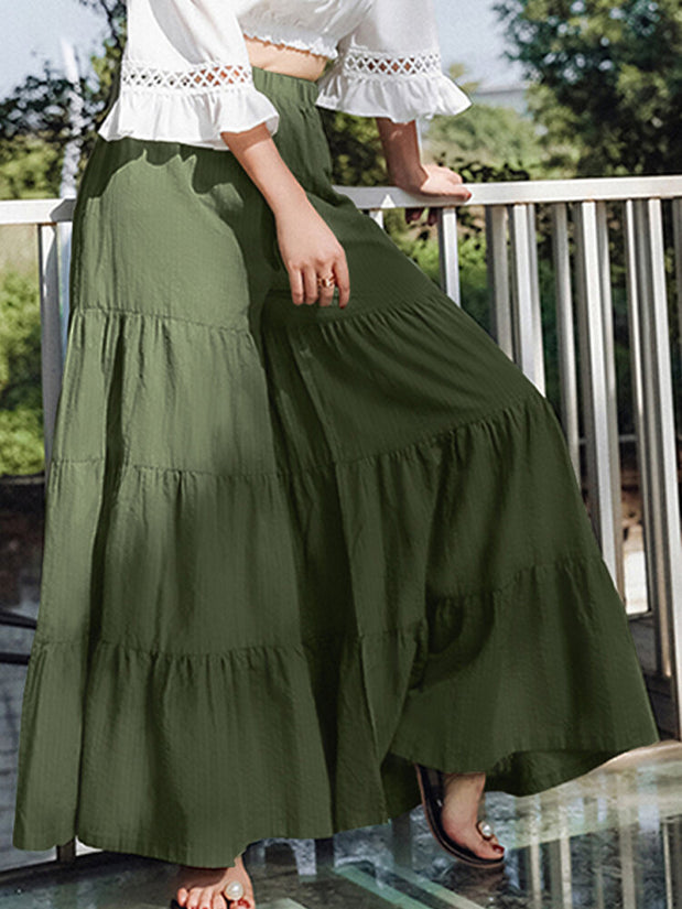 Women s Wide Leg Culottes Skirt with Flared Hem Women Flare Swing Pa HappyFish .za