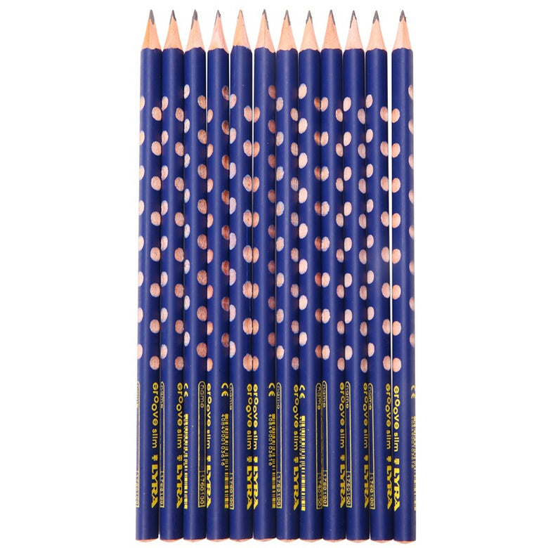 Lyra 1760102 12 Pcs/Set Wooden Sketch Pencils Slim Hole Correction Writing Posture Grip Position Painting Drawing Pencil