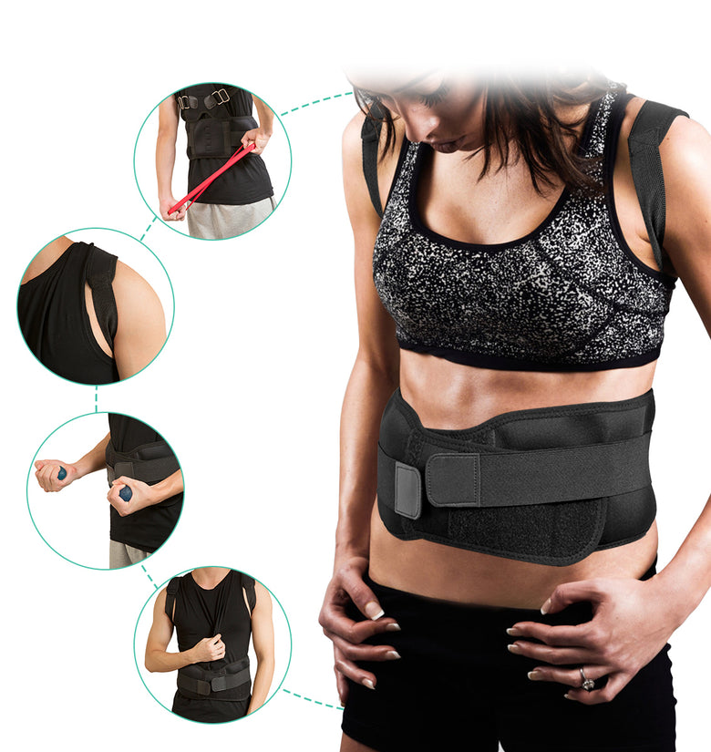 CHARMINER Back Support Straight Posture Corrector Shoulder Back Trainer Fitness Protective Gear