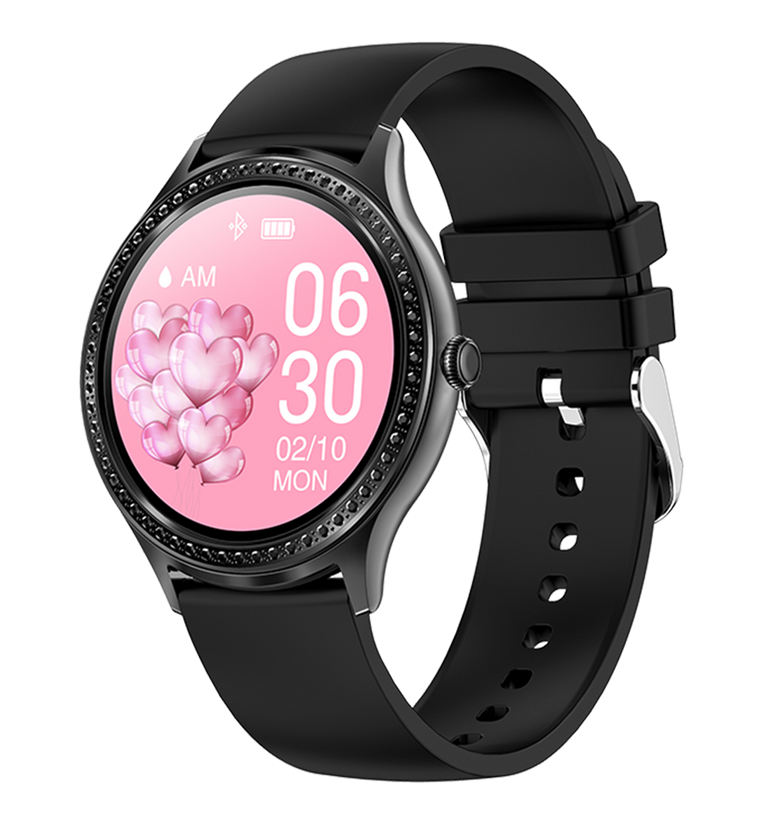 AK35 1.32 inch 360*360 pixels Full Touch Screen bluetooth 5.1 Heart Rate SpO2 Monitor Body Temperature Measurement 30 days Standby IP68 Waterproof Smart Watch