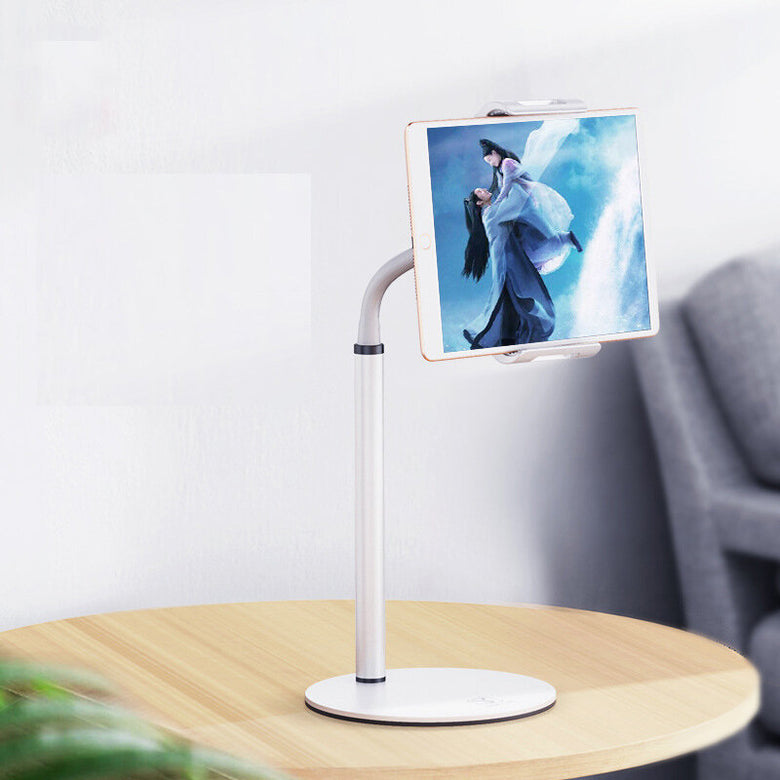 Aluminum Desktop Bendable Lazy Phone Holder Mount Tablet Stand For 4.6-10.5 Inches Smart Phone Tablet For iPad Pro 10.5 Inches Home Office Youtube Tik Tok Video Live Stream Online Course Use
