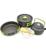 10 PCS 2-3 Person Camping Cookware Set Outdoor Tableware Kit With 800ML Teapot/Cooking Pot/Frying Pan