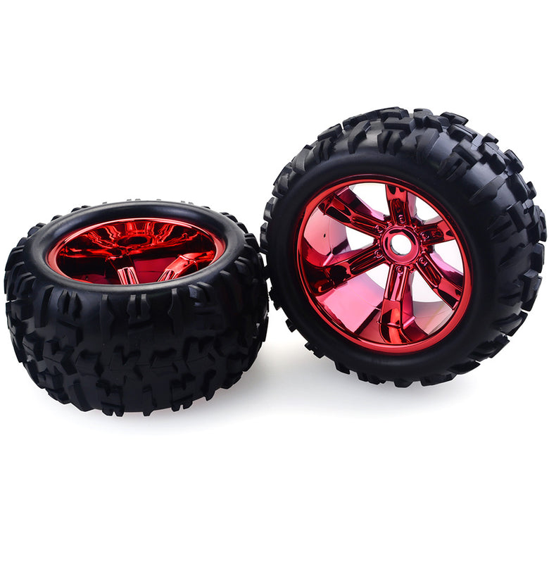 ZD 2pcs 3.6 Inch 150mm Monster Truck Wheels Rim and Tire for 1/8 Trx4 HSP HPI E-MAXX Savage Flux ZD Racing RC Car