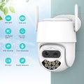 4MP+4MP WiFi Camera 8X Digital Zoom AI Human Detection Two-way Audio Outdoor IP66 Waterproof CCTV Video Surveillance Camera Security Protection PTZ IP Camera