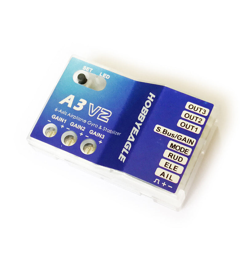 HOBBYEAGLE A3 V2 3-Axis Airplane AVCS Gyro Stabilizer Flight Controller Stabilization System For Futaba SBUS RC Airplane
