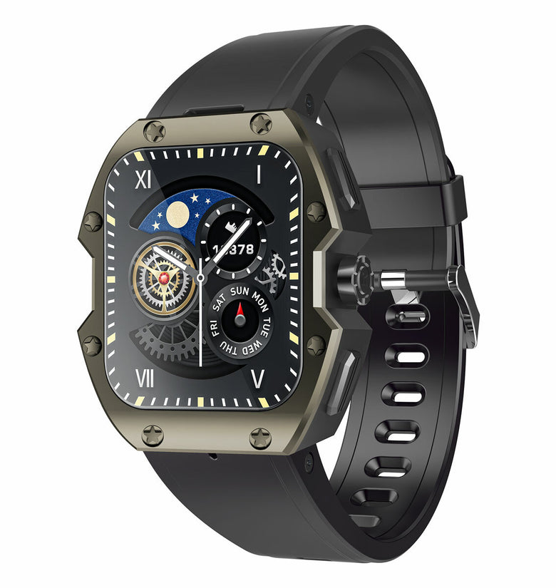 [75 Days Standby]Rogbid Mille 1.91 inch IPS 5ATM IP69K Waterproof BT5.3 Heart Rate Blood Pressure SpO2 Monitor Fitness Tracker Outdoor Rugged Smart Watch