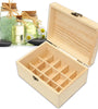 15 Grids Natural Wood Box Essential Oils Storage Anti-evaporation Box Case