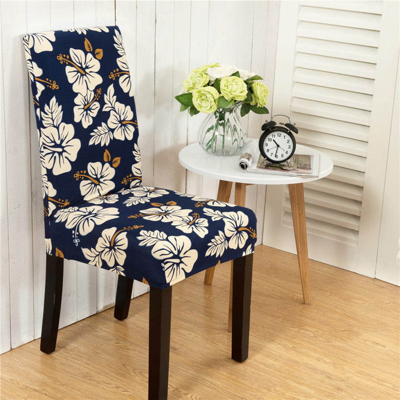 Honana WX-915 Elegant Flower Landscape Elastic Stretch Chair Seat Cover Dining Room Home Wedding Decor