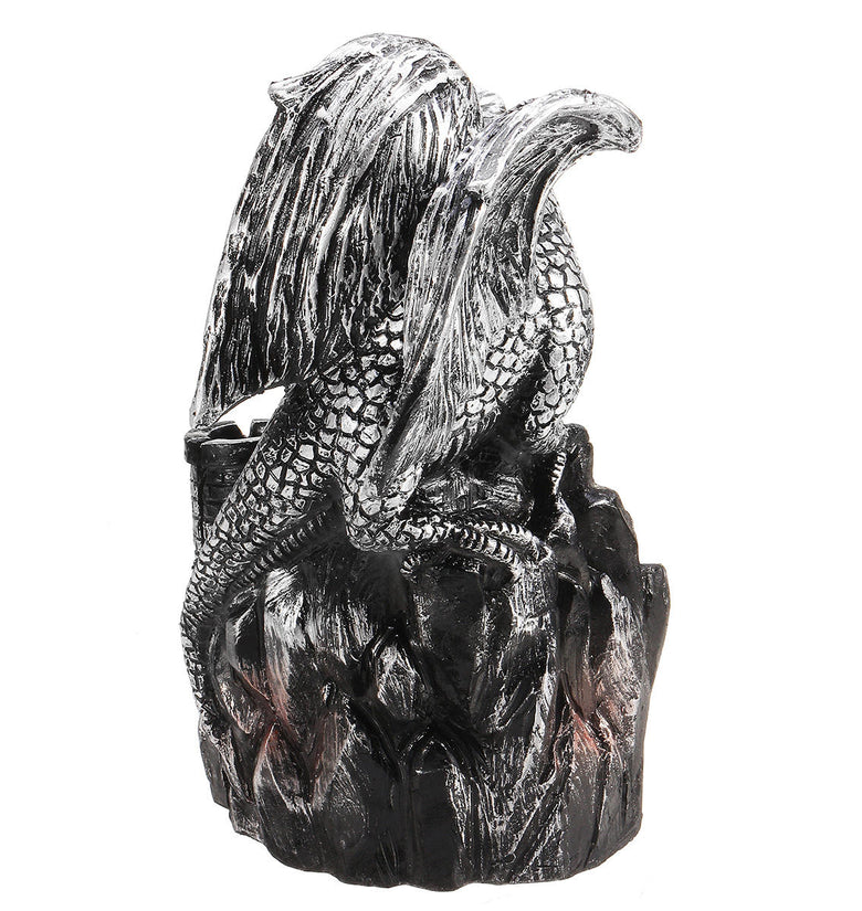 7.5 inch LED Flying Dragon Incense Burner Backflow Waterfall Holder Home Office Ornament 10pcs Aromatherapy Incense Cones