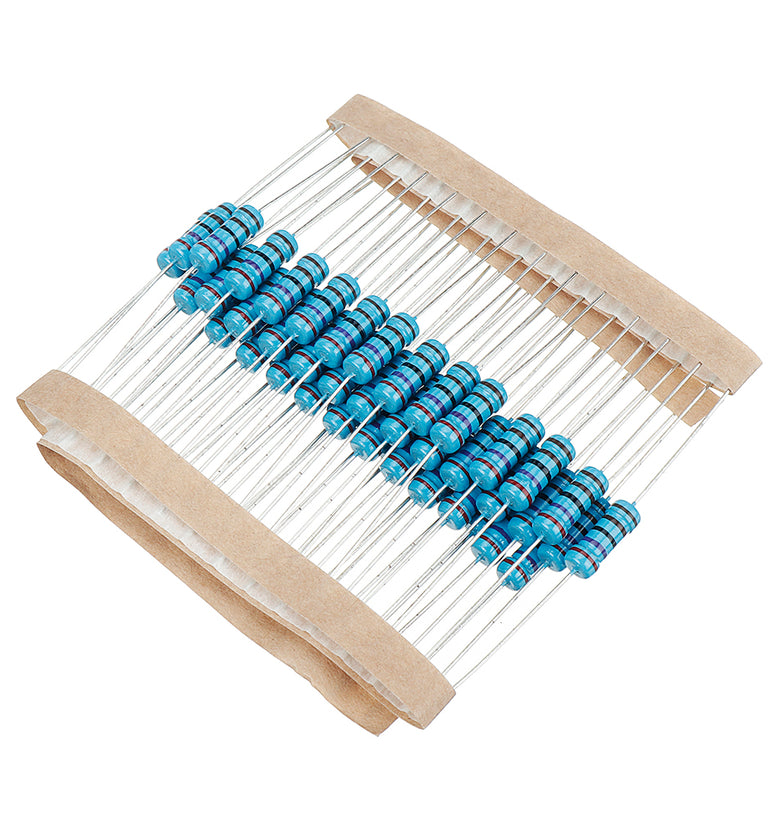 50pcs of 1W 2.7KR Metal Film Resistor with 1% 2.7K ohm Resistance