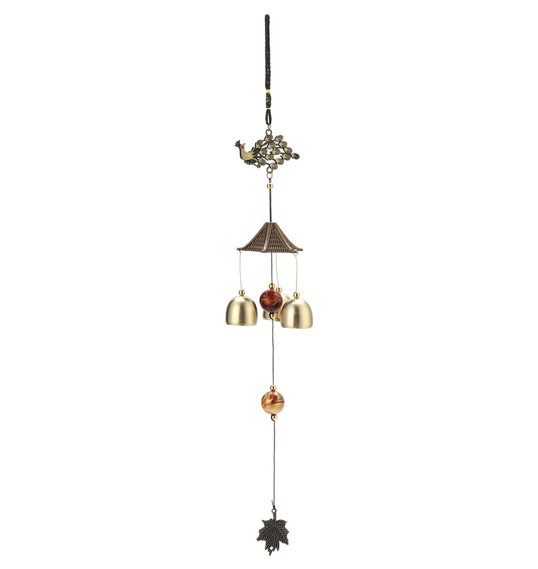 Feng Shui Copper Wind Chime - Lucky Hanging Bell Jingle Doorative Pendant Charm