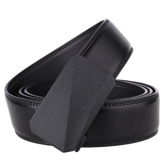 Alloy Automatic Buckle Belt Men's Belt Two-layer Leather Belt