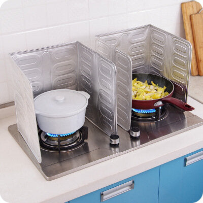 Aluminum Foil Oil Block Oil Barrier Stove Cooking Heat Insulation Anti-Splashing Oil Baffle 3 Sizes