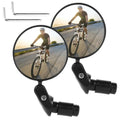 2pcs Bicycle Rear View Mirror Adjustable 360 Rotatable Convex Lens 360 Rotatable Handlebar Safety Mirror For MTB And Road Bike Reflector