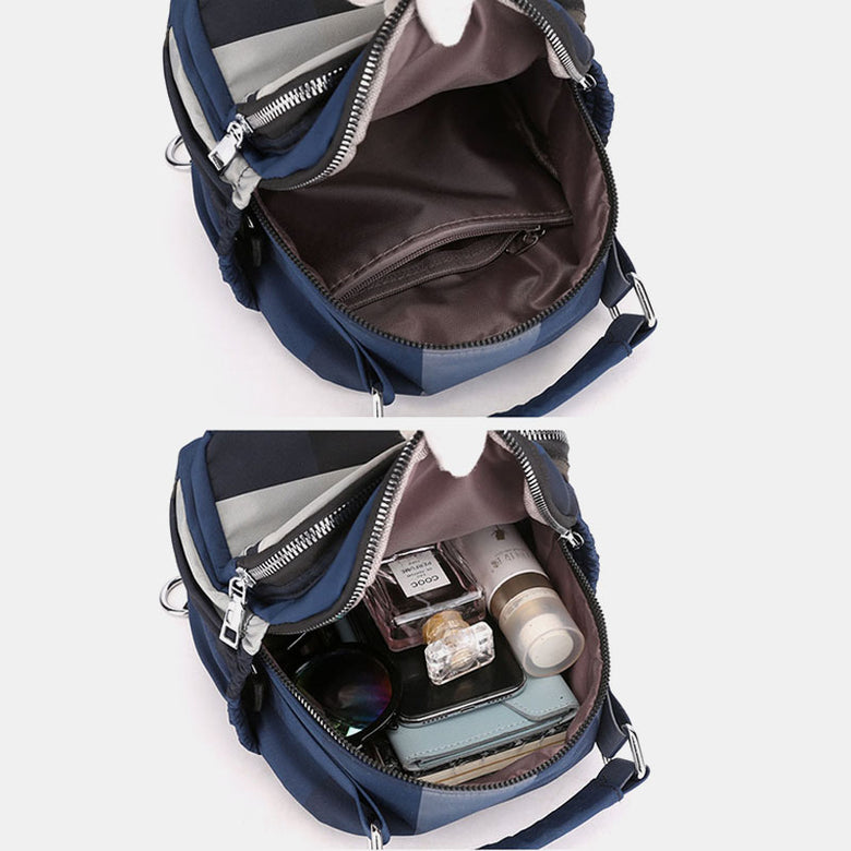 Fashion Canvas Multifunctional Light Weight Backpack Shoulder Bag Crossbody Bag For Women