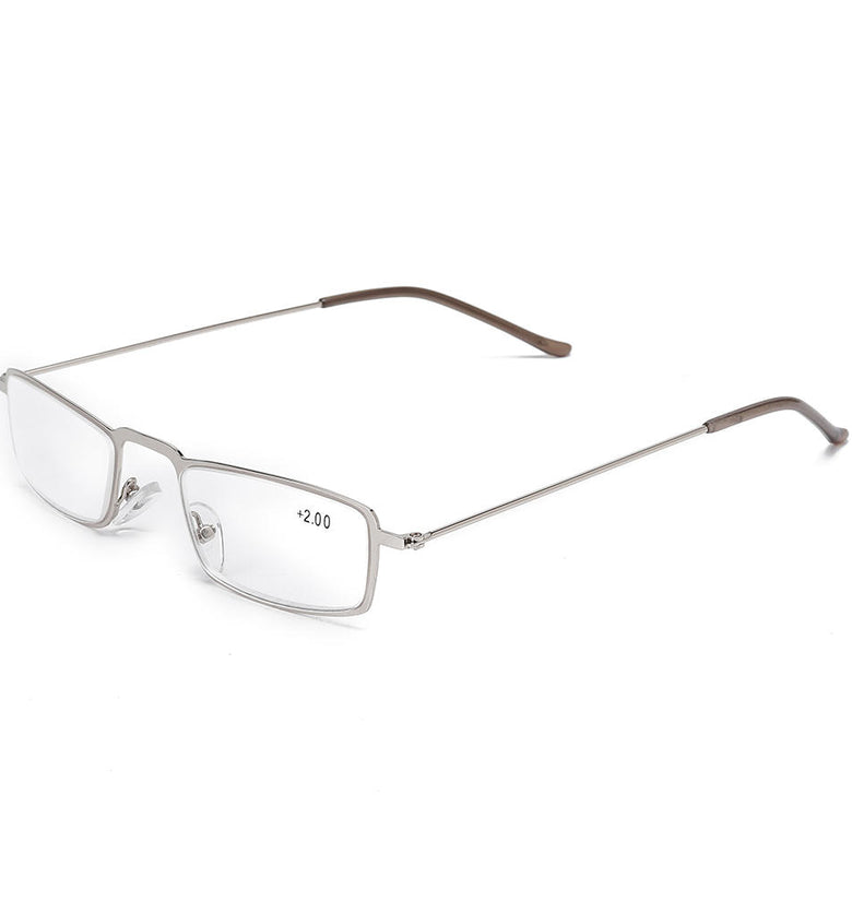 Unisex Metal Frame HD Resin Anti-Fatigue Reading Glasses Comfortable Elegant Simple Fashion Glasses
