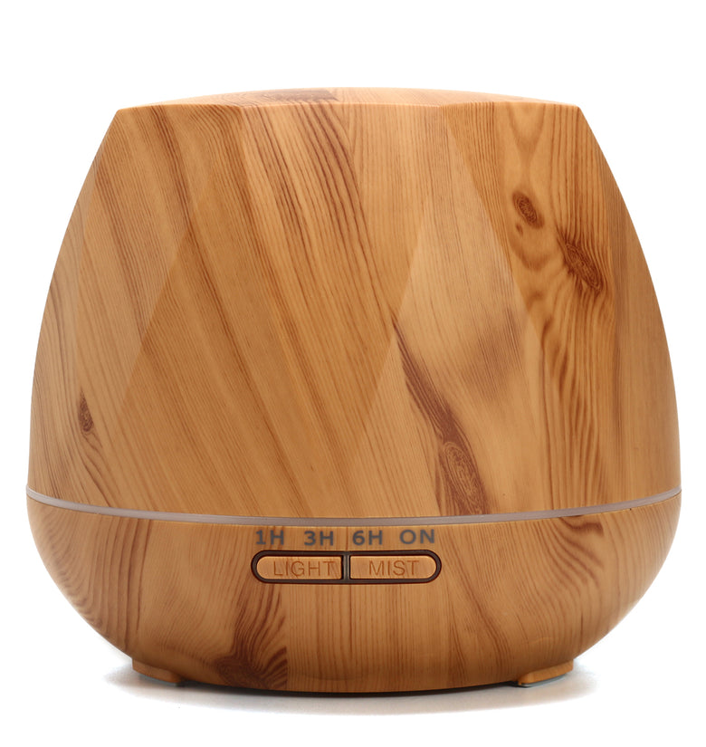 Wood Grain Rhombus Ultrasonic Air Humidifier Aroma Essential Oil Diffuser Aromatherapy Atomizer