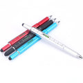 0.7mm Multi Function Level Tool Pen Square Touch Screen Rod Metal Screwdriver Ballpoint Pen Gift Tool School Office Supplies