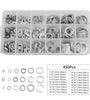 450Pcs Aluminum Sealing Solid Gaskets Washers Assorted Flat Metal O Rings Set for Oil Drain Plug Gasket Sump Plug