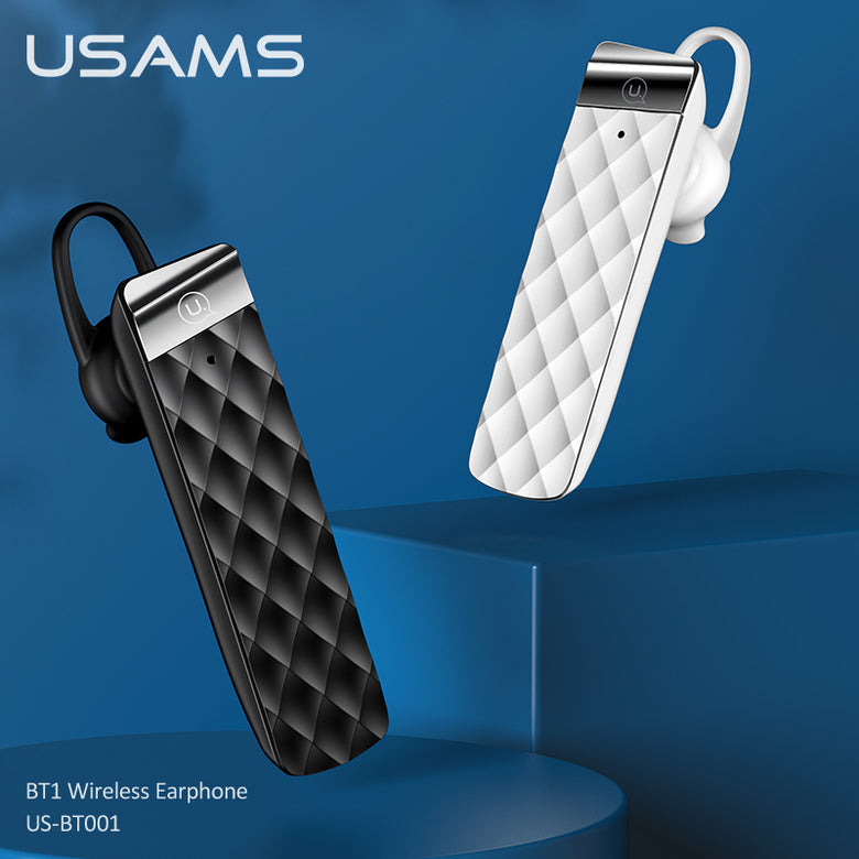 USAMS US-BT001 Single bluetooth Earphone BT5.0 HIFI Noise Reduction HD Calling Business Wireless Headphone with Mic